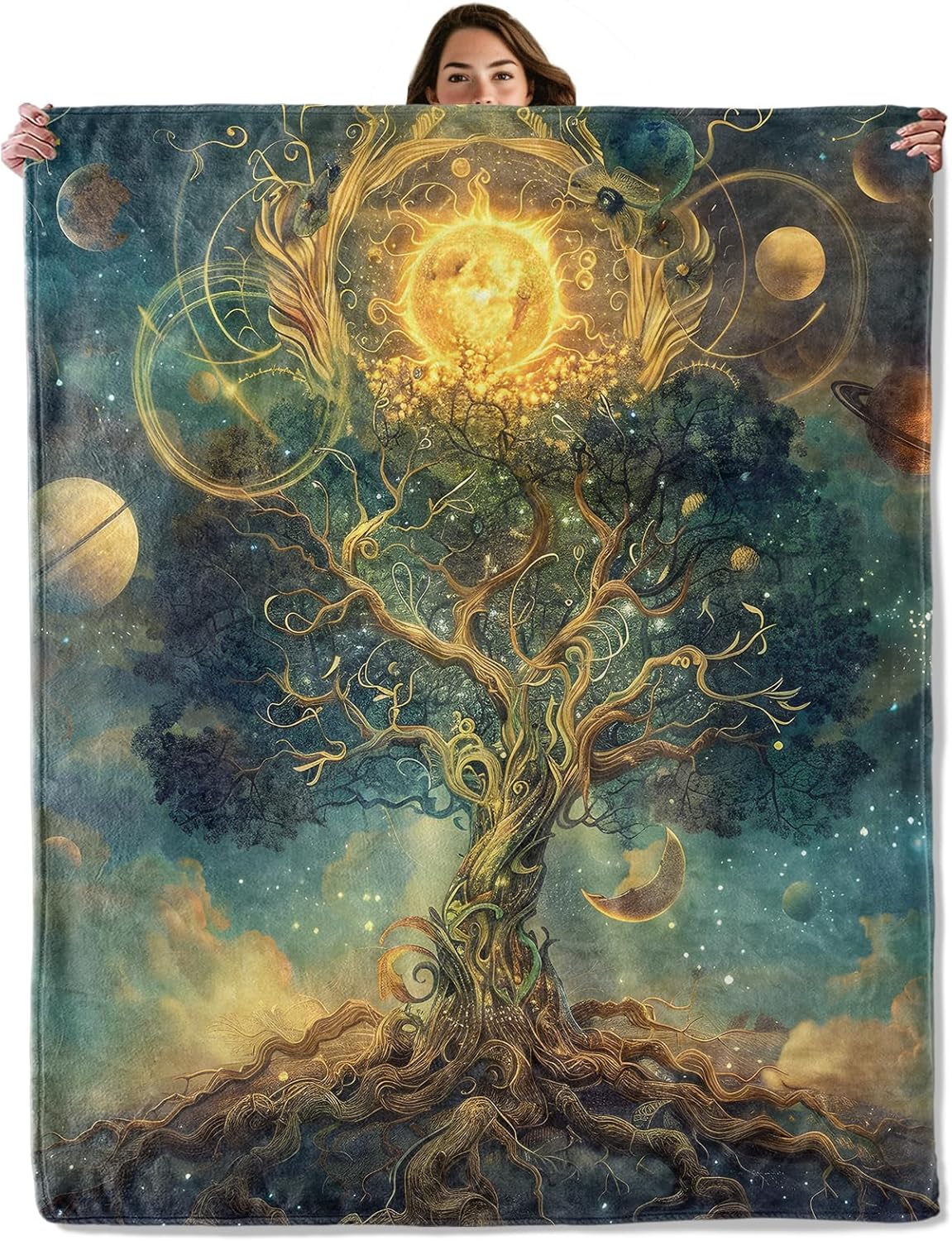 Home Textile - Cosmic tree blanket galaxy celestial design