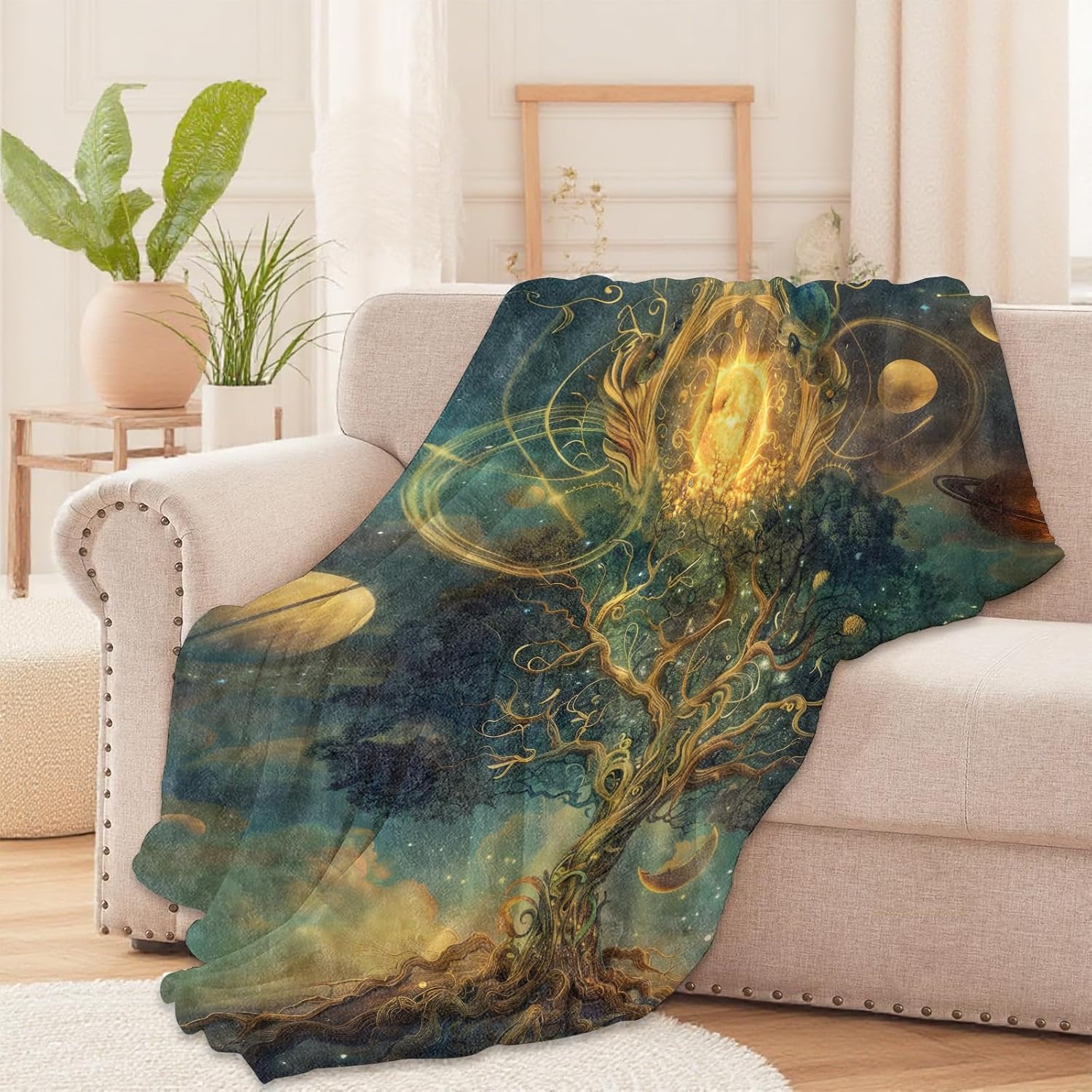 Cosmic tree blanket galaxy cel - Home Textile recension och pris