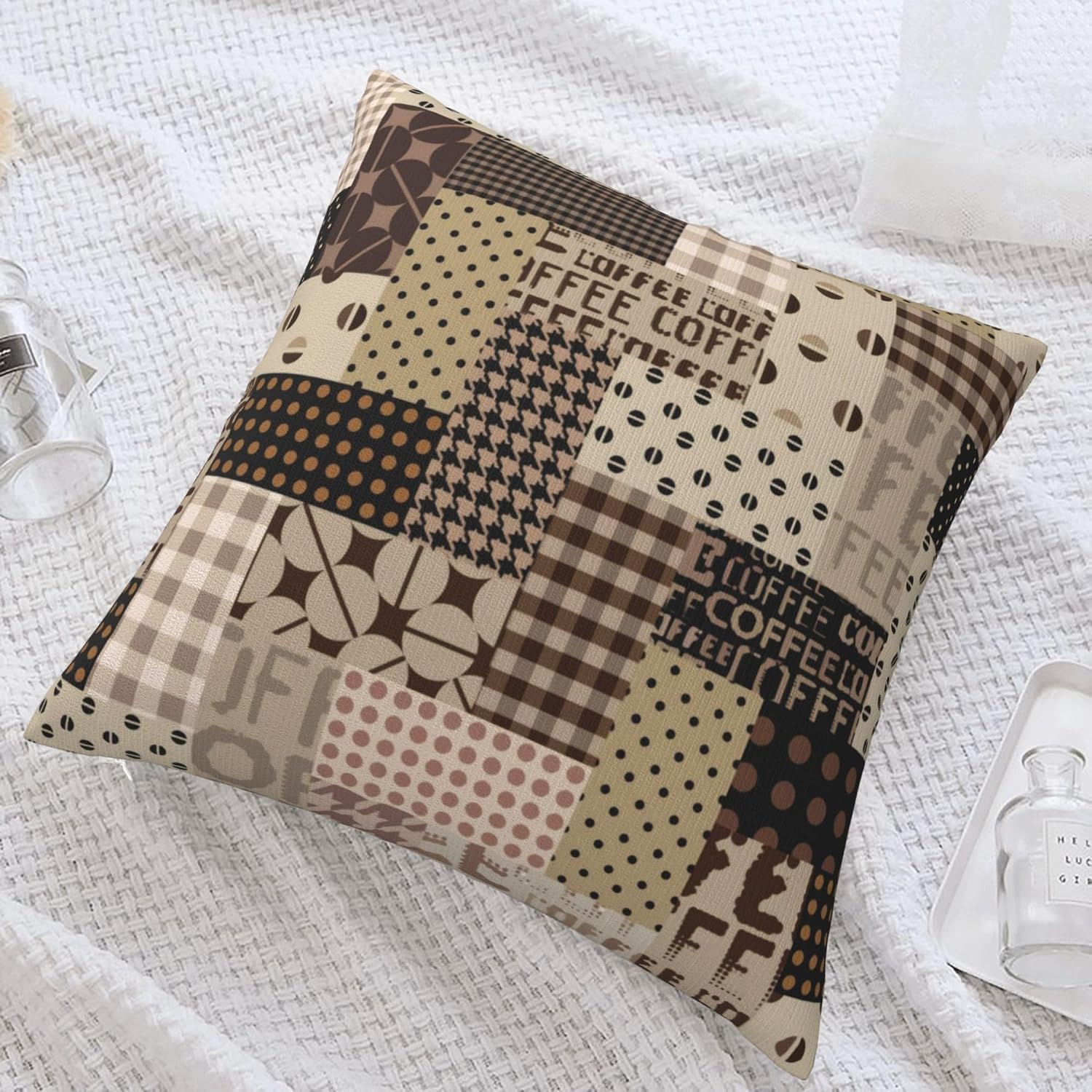 Coffee Time Throw Pillow Cover - Pillow Insert 18X18 recension och pris