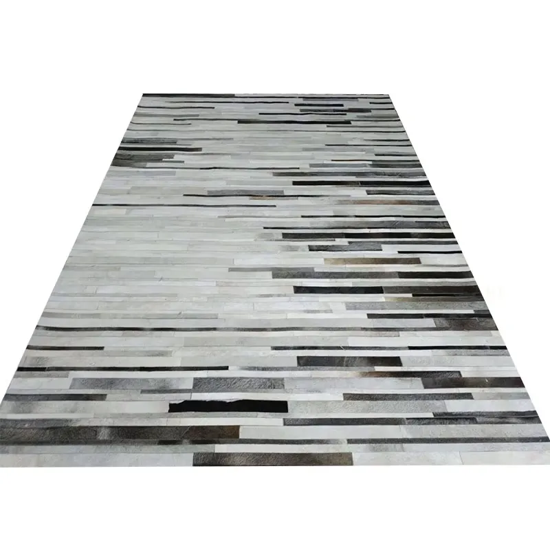 Imported Gray Striped Cowhide  - Home Textiles Importers In Usa recension och pris