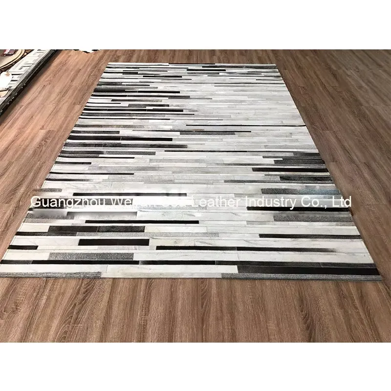 Imported Gray Striped Cowhide  - Home Textiles Importers In Usa recension och pris