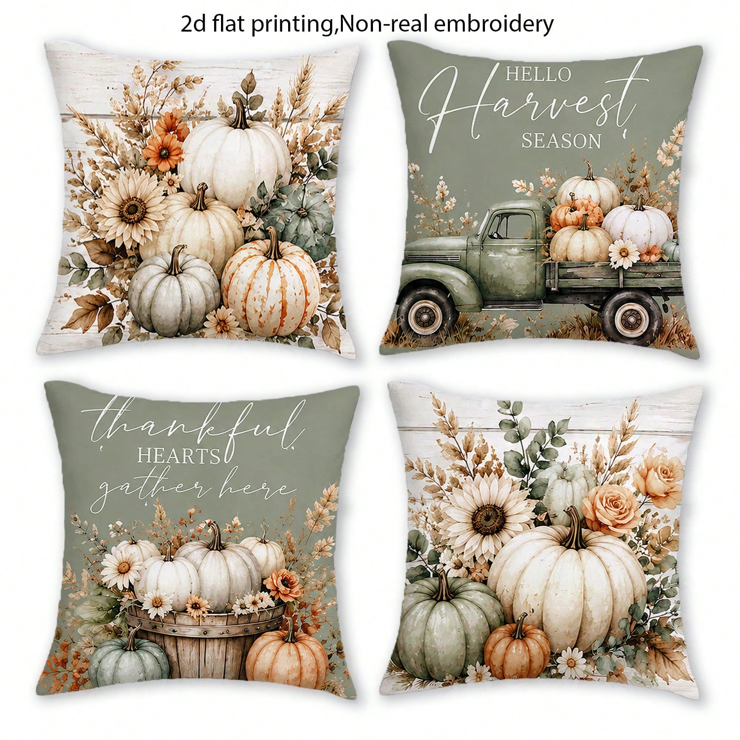 4pcs JHUA Bohemian Fall Harves - Pillow Insert 18X18 recension och pris